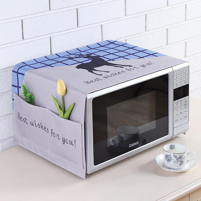 Grease Proofing Storage Bag Kitchen Accessories Double Pockets Dust Covers Microwave Cover Microwave Oven Hood