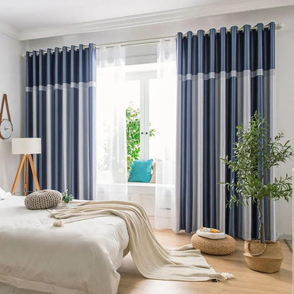 Curtains Shading Living Room High-end Atmospheric Finished Curtains Home Bedroom Balcony Sun-proof Shade Cloth Bay Window Floor-to-ceiling Windows