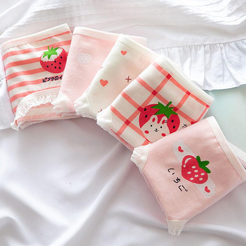 5pc Baby Cartoon Underwear Girls Cotton Briefs Underpant Children Panties Shorts