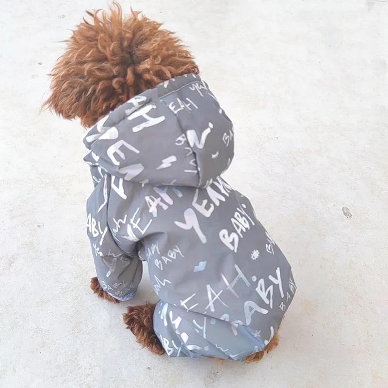 Teddy Dog Clothes Winter Cotton Coat Night Reflective Thickening Bomei Bichon Schnauzer Down Jacket Four Feet Pet Jacket Clothing