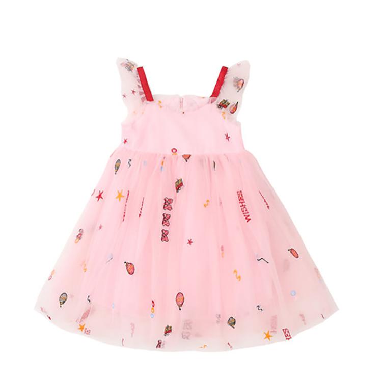 Children Dress Spring Summer Kids Clothing Sling Girls Yarn Skirt Sleeveless Princess Dress Girl 4 13 Years