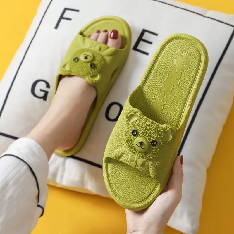 Home Slippers Women's Summer Fashion Cute Cartoon Indoor Non-slip Bathroom Wear-resistant Sandals and Slippers