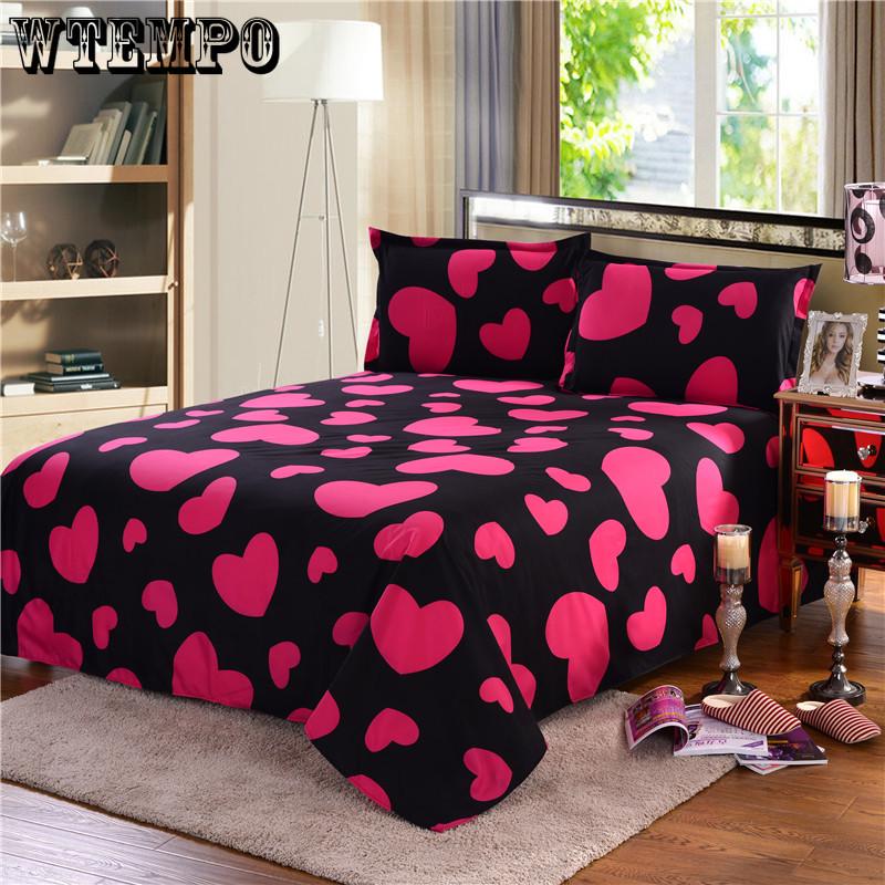 3pcs Printing Love Pattern Bedding Set Bed Cover Pillowcase Quilt Cover