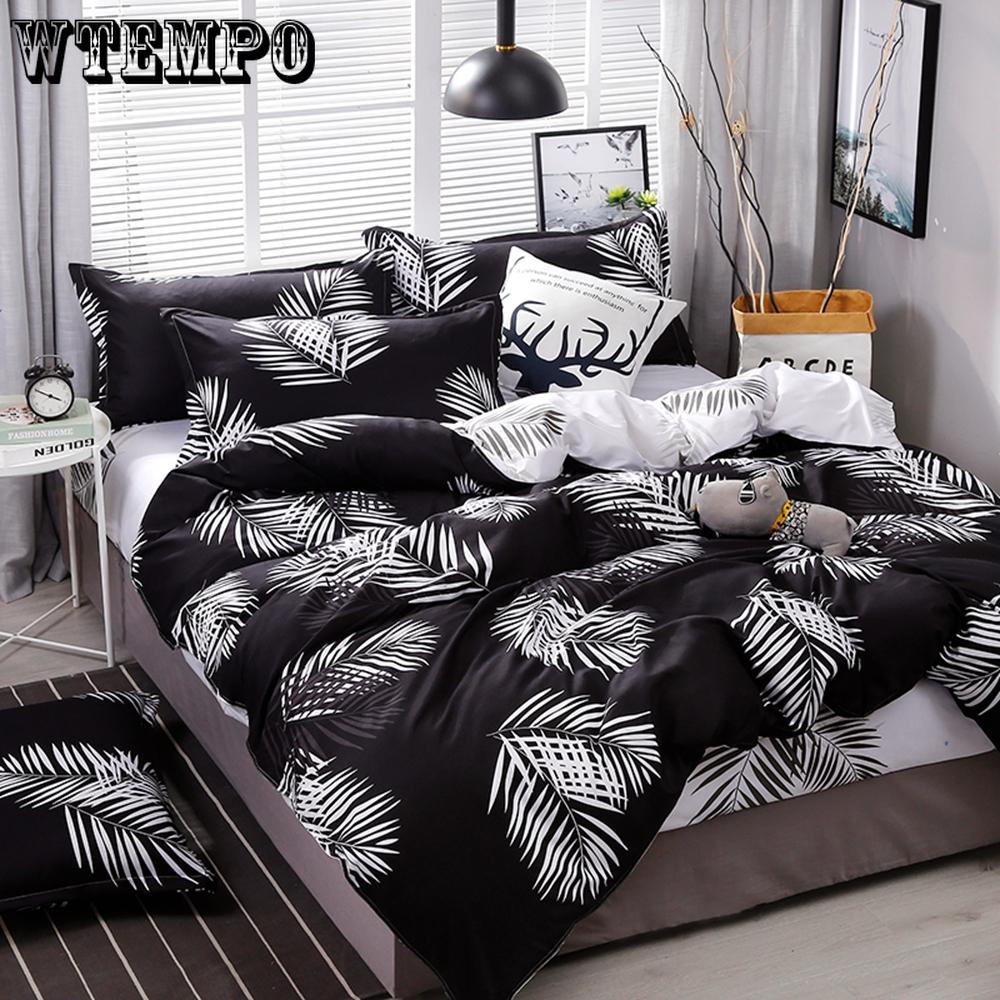 Pillowcase Luxury Bedding Set 2/3Pcs Soft Cover Comfort Duvet Cover Twin Queen King Size