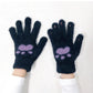 Women's Winter Warm Gloves Cold-proof Cute Sweet Cartoon Dog Paws Plus Velvet Thick Touch Screen Show Finger Five-fingers Cycling Writing Mittens