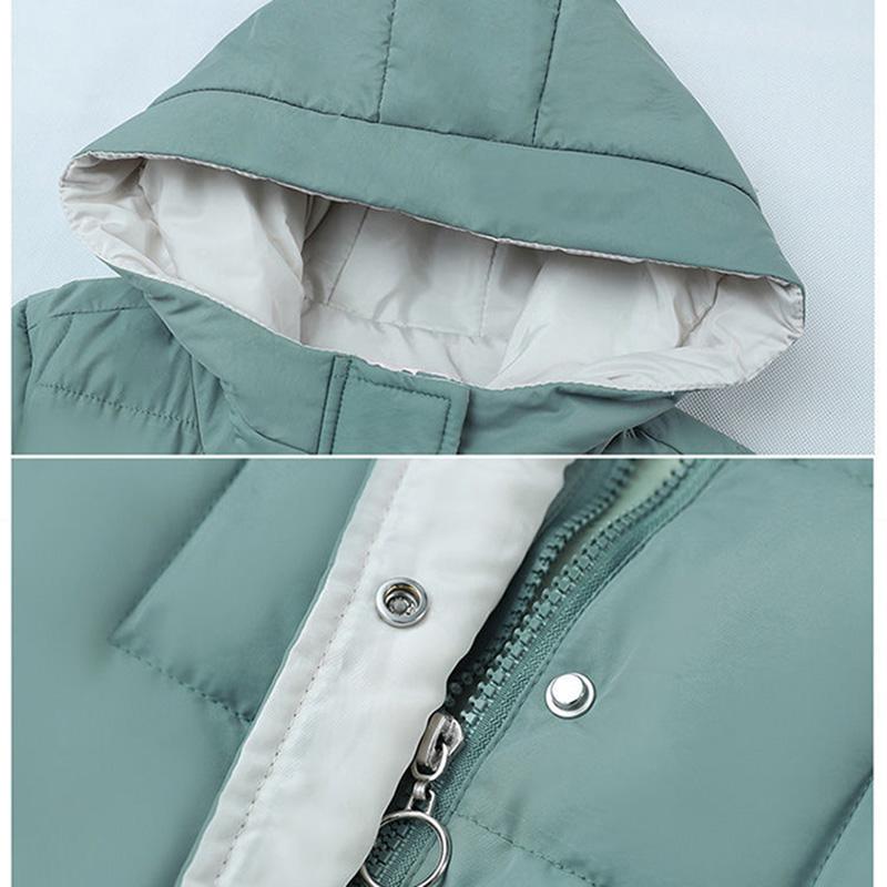 Short Hooded Down Padded Jacket Winter Women's Padded Jacket Cotton-padded Jacket Loose and Thick Warm Jacket Wild and Simple