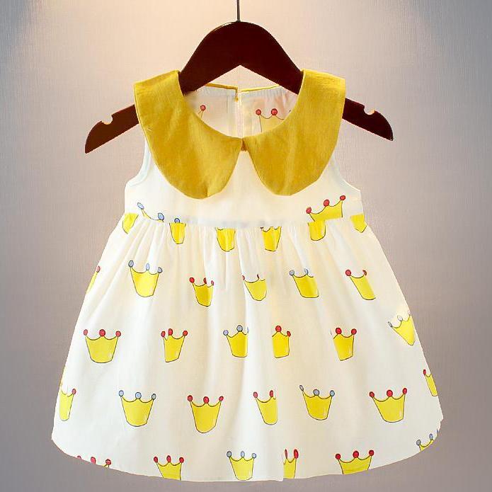 Children Dress Spring Summer Sling Kids Clothing  Baby Girls Clothing Printing Sleeveless Dress Girl