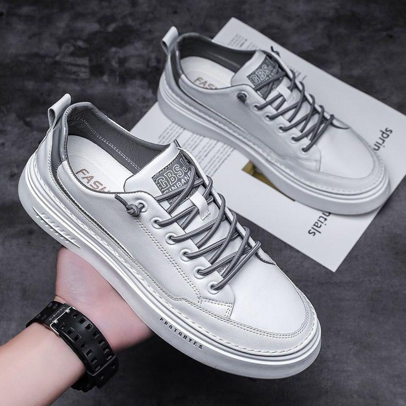 Men's Shoes Spring Shoes Korean Trend Leather Shoes Men's Sports Shoes White Summer Casual Shoes