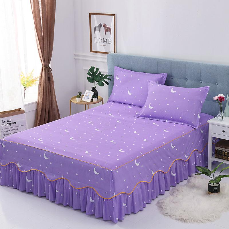 One-piece Mattress Cover Fashion Printing Bed Sheet Non-slip Wear-resistant Mattress Protector Double Bed Household