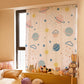 Girly Wind Curtain Comic Curtain Dormitory Rental House Blackout Curtain Velcro Self-adhesive Curtain