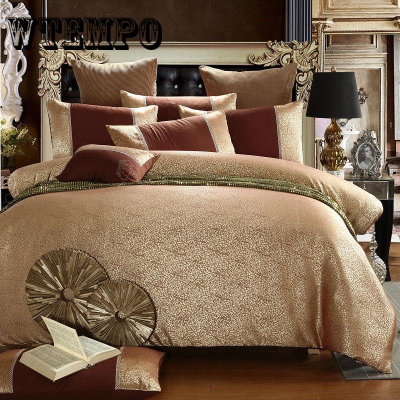 Wedding Luxury Bedding Sets Jacquard Queen/King Size Duvet Cover Set Wedding Bedclothes