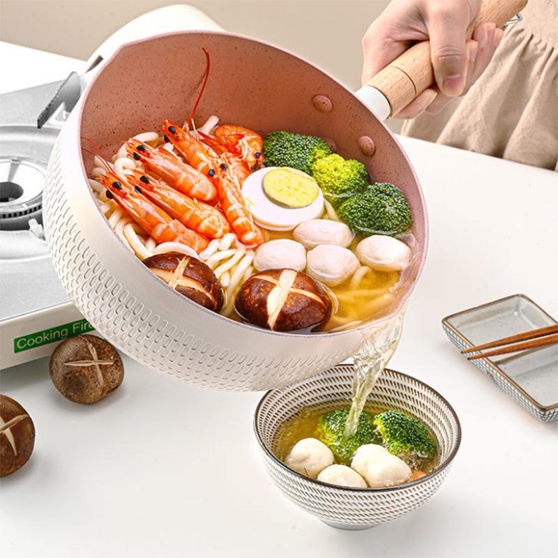 Japanese-style Snow Pan, Small Milk Pot, Non-stick Pot, Noodles, Instant Noodle Pot, Small Boiling Pot, Small Soup Pot, Household Gas Stove