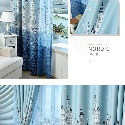 1/2pcs Hollow Out Stars Blackout Curtain for Living Room Window Curtains Bedroom Voile Hotel Home Decoration