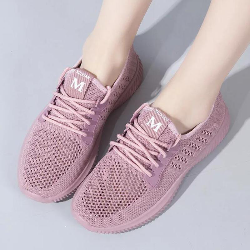 Shoes Women's Casual Shoes Pedal Breathable Wear-resistant Non-slip Lazy Shoes Lightweight and Comfortable Net Shoes