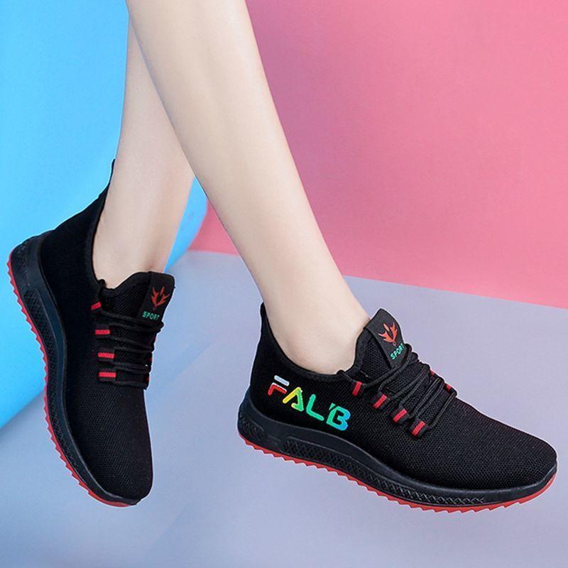 Breathable Non-slip Women's Soft Sole Sneakers Flat All-match Spring and Summer Shoes Ladies Mesh Cheap Shoes