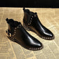 Autumn Winter Women Boots Fashion Rivet Dector Shoes High Quality PU Fashion Martin Ankle Boots