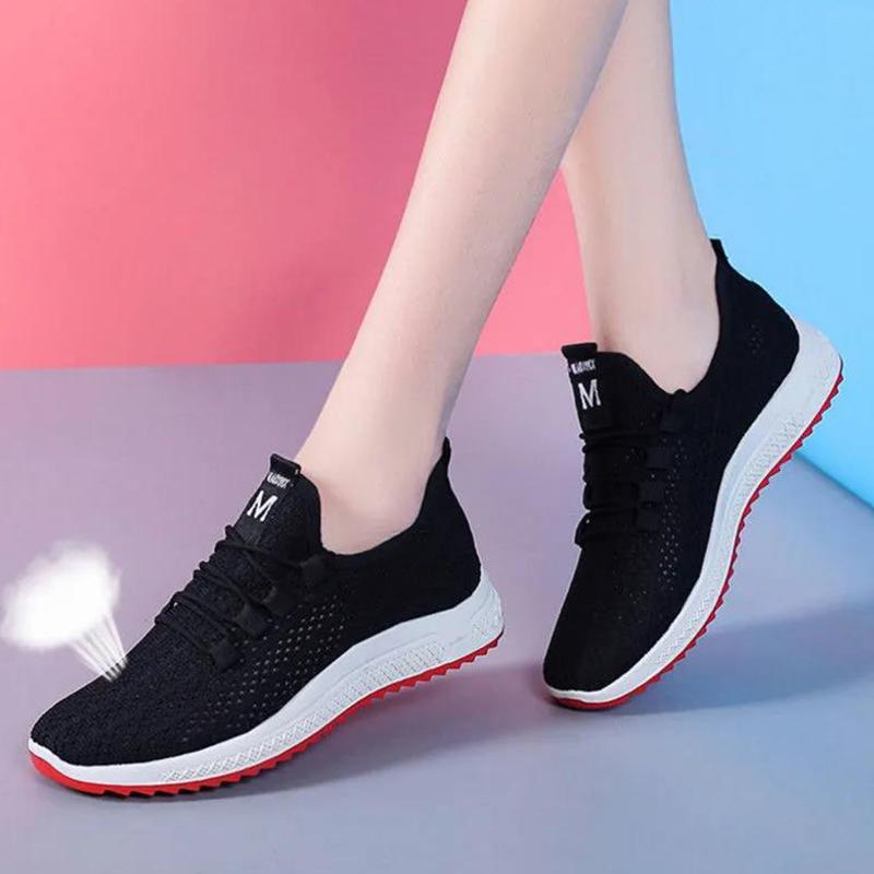 Mesh Sports Shoes Women's Spring, Summer and Autumn Breathable Net Shoes Casual Shoes Lightweight Soft Bottom Non-slip Running Shoes