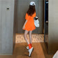 T-shirt Dress Mid-length Women's Summer Waist Waist Was Thinner Drawstring Loose Leisure Sports Style Short Dress