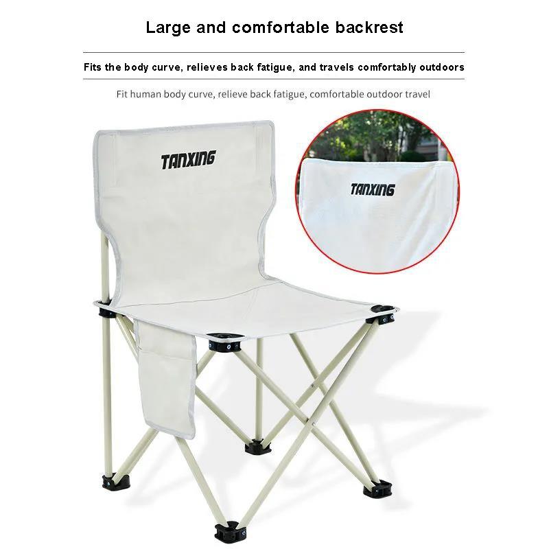 Stainless Steel Folding Stool Foldable Portable Fishing Chair Art Sketching Chair Folding Stool