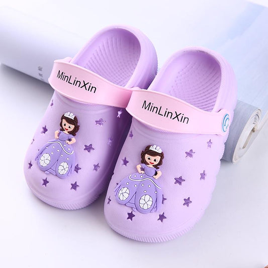 Pair of Slippers Soft Bottom Slippers Summer Cartoon Non-slip Beach Children's Shoes