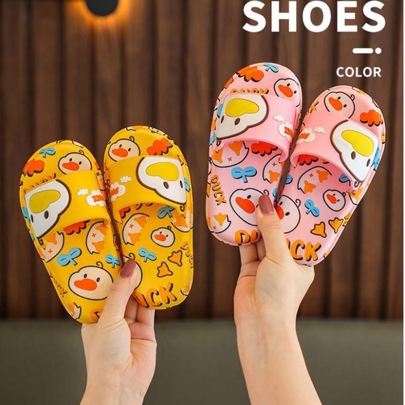 Children's Sandals  Slippers Summer Boys Girls Non-slip Soft Bottom Kids Bathroom Bath Cartoon Household Baby Slippers