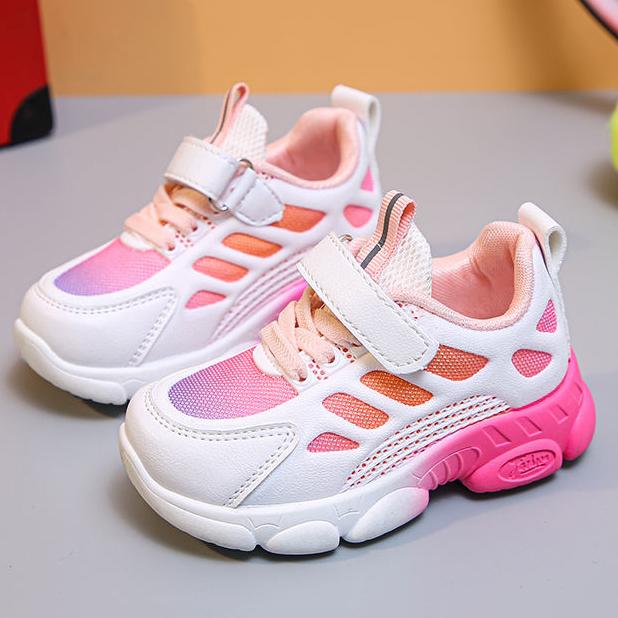 Children's Spring and Summer Light Casual Solid Shoes Kids' Soft Sole Non-slip Running Shoes Kickproof Outdoor Walking Sneakers