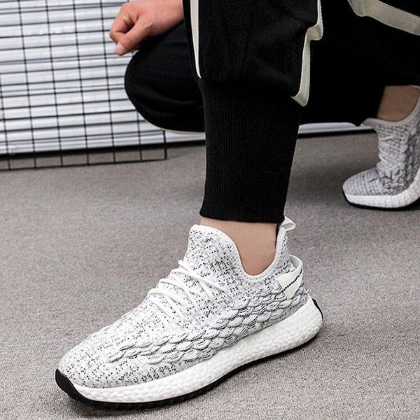 Men Sneakers Fly Woven Breathable Shoes  Casual Sports Shoes Lightweight Running Shoes