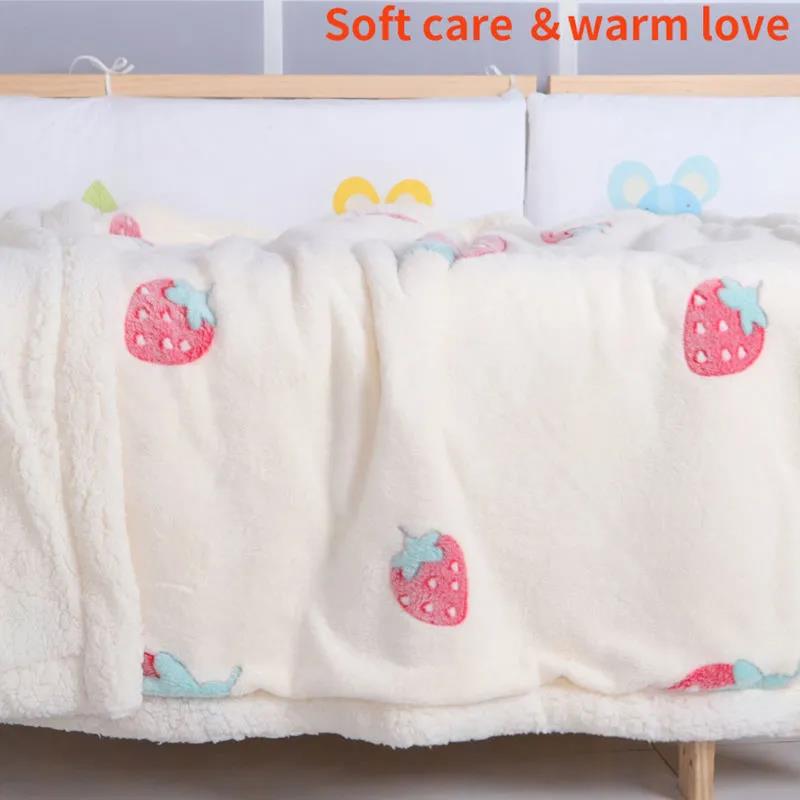 Baby Blanket Double Thickening Winter Newborn Baby Blanket Nursery Blanket Children Quilt Autumn and Winter