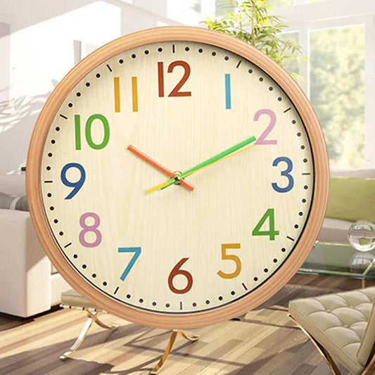 Living Room Silent Wall Clock Fashion Creative Home Wall-mounted Electronic Quartz Clock Modern Minimalist Atmosphere Free Punch Clock