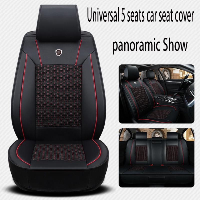 Waterproof Car Seat Cover Universal 5 set Auto Seat Cushion Leather 5 seats Universal Car seat cover