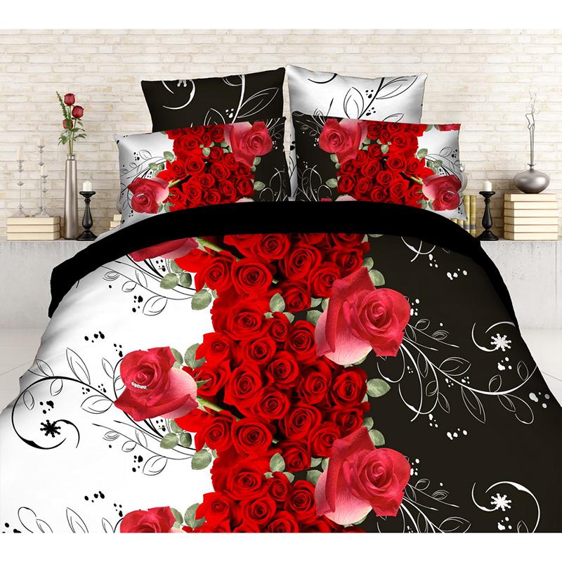 Duvet Cover Set 3D Oil Painting Bed In A Bag 4pcs Bedding Sets Flat Bed Sheet Comforter Duvet