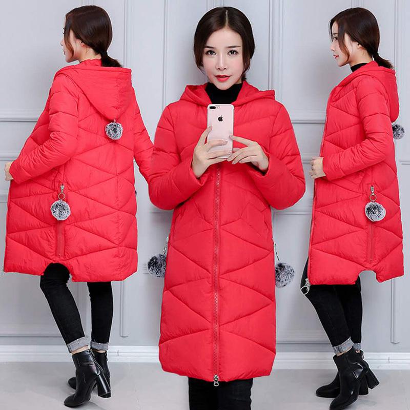 Winter Long Sleeve Warm Jacket Fashion Large Size Down Jacket Winter Woman's Cotton Clothing Woman's