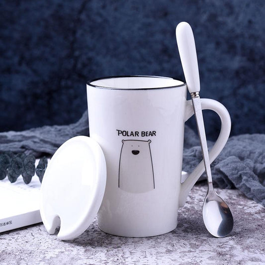 Creative Ceramic Mug Animal Large Capacity Water Cup Mug Couple Cup Breakfast Cup Coffee Cup Tea Cup