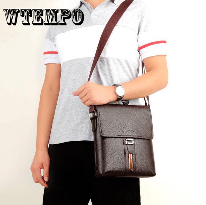 Men's Shoulder Bag Fashion Men PU Outdoor Satchel Handbags Tote Purse Crossbody Bags Handbags