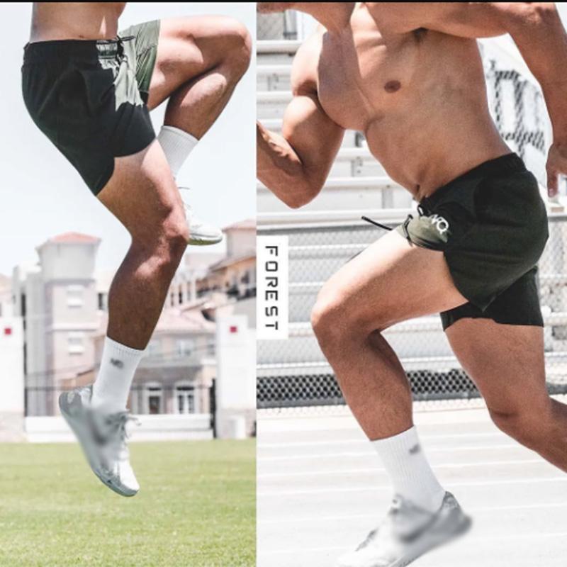 Summer Thin Sports Fitness Shorts Men's Quick-drying Loose Breathable Running Shorts Fashion Casual Large Size Quarter Pants