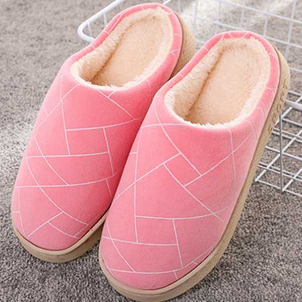 Winter Household Cotton Slippers Couple Slippers Indoor Warm Slippers Thick-soled Bag with Cotton Slippers