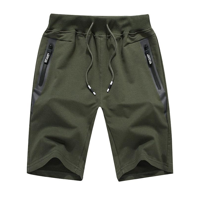 Summer Thin Breathable Casual Stretch Shorts Men's Sports Pants Knitted Five-point Pants Large Size Wild Loose Straight Beach Pants