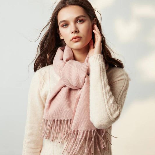 Women Scarf Pur Cashmere Scarves with Tassel Lady Long Scarf High Quality Female Shawl