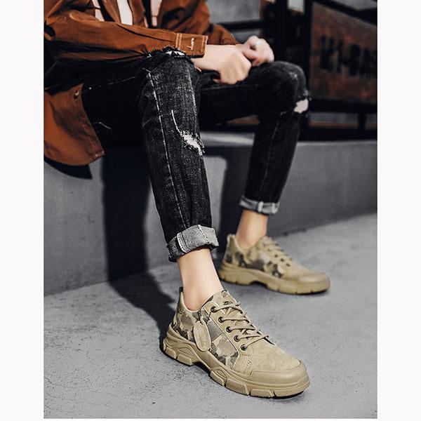 Spring Camouflage Sneakers Men's Trend All-match Casual Canvas Sport Shoes Breathable Non-slip Wear-resistant Sneakers