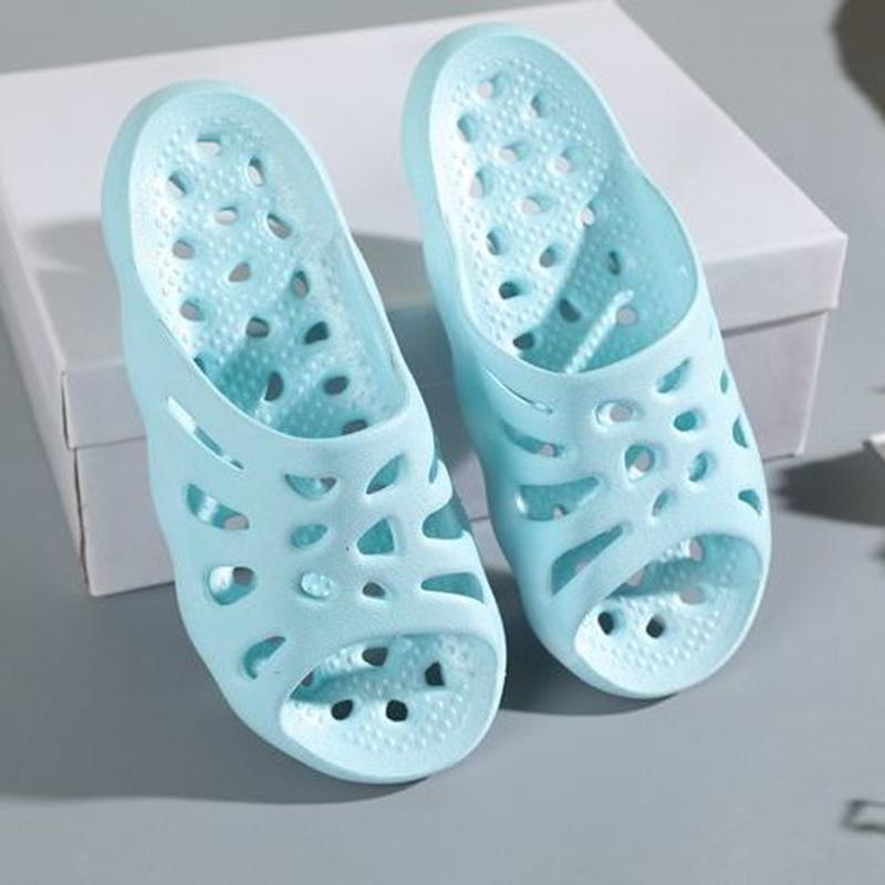 Bathroom Slippers Female Cute Non-slip Deodorant Shower Leaking Hollow Slippers Household Indoor Slippers Lightweight Non-slip