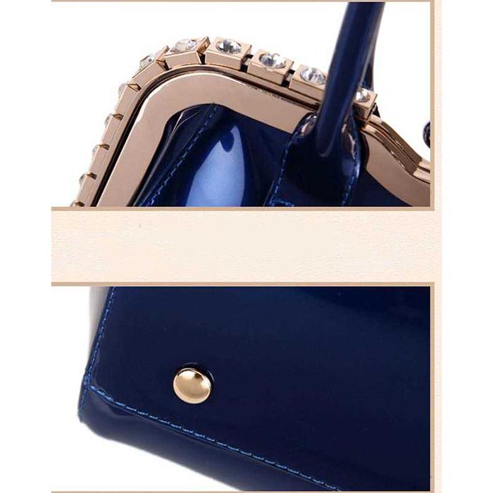 Women's Bag Patent Leather Handbags Glossy Diamonds Handbags Dinner Women's Bag PU Leather Handbags