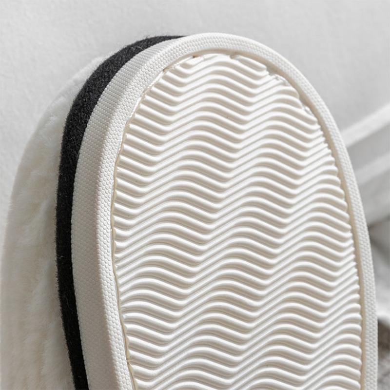 Autumn and Winter Pure Cotton Slippers Indoor Non-slip Soft-soled Shoes Warm Simple Plush Cotton Shoes