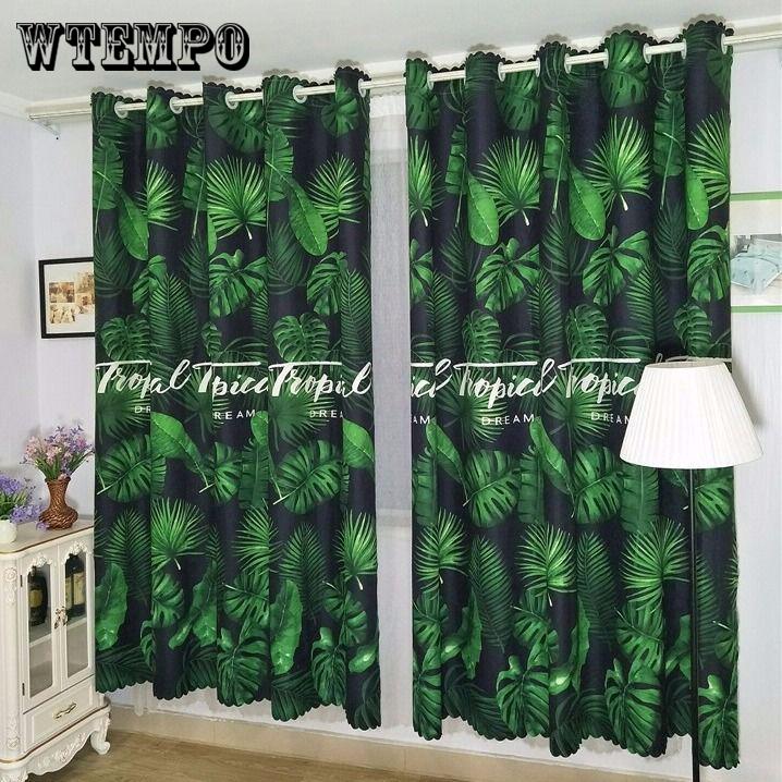 2pcs Modern Simple Curtains Blackout Nordic Style Curtain Short Curtain