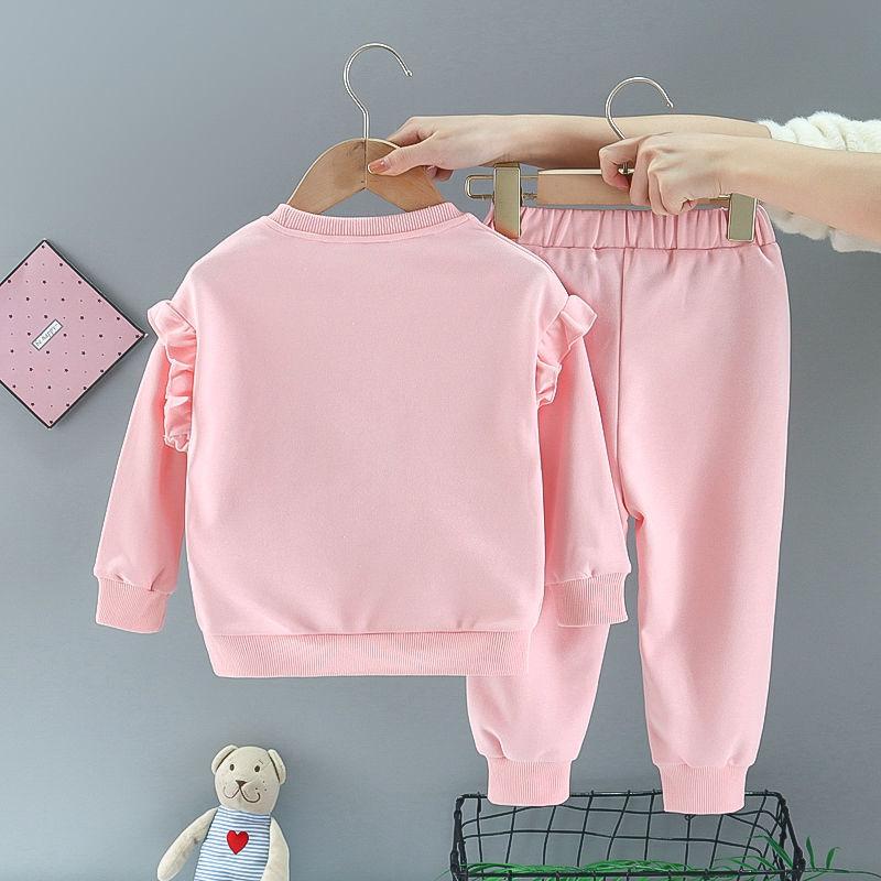 Female Baby Set Spring and Autumn Children Casual Children's Wear Sweater Pants Two-piece Set