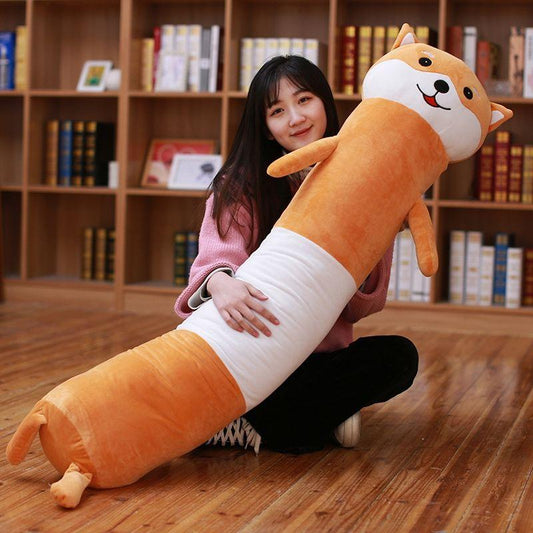 Long Strip Pillow Cylindrical Plush Sleeping Pillow Removable Washable Bed Sleeping Pillow