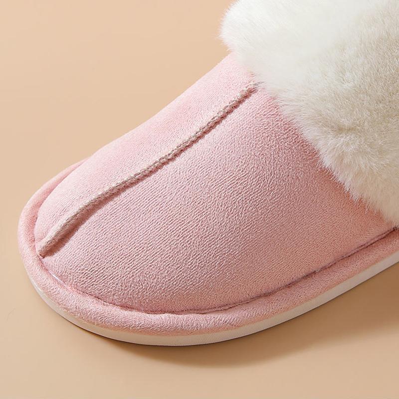 Plush Warm Home Flat Slippers Lightweight Soft Comfortable Winter Slippers Women's Cotton Shoes Indoor Plush Slippers