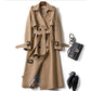 Windbreaker Women's Mid-length Spring and Autumn Large Size Popular British Style Over-the-knee Coat