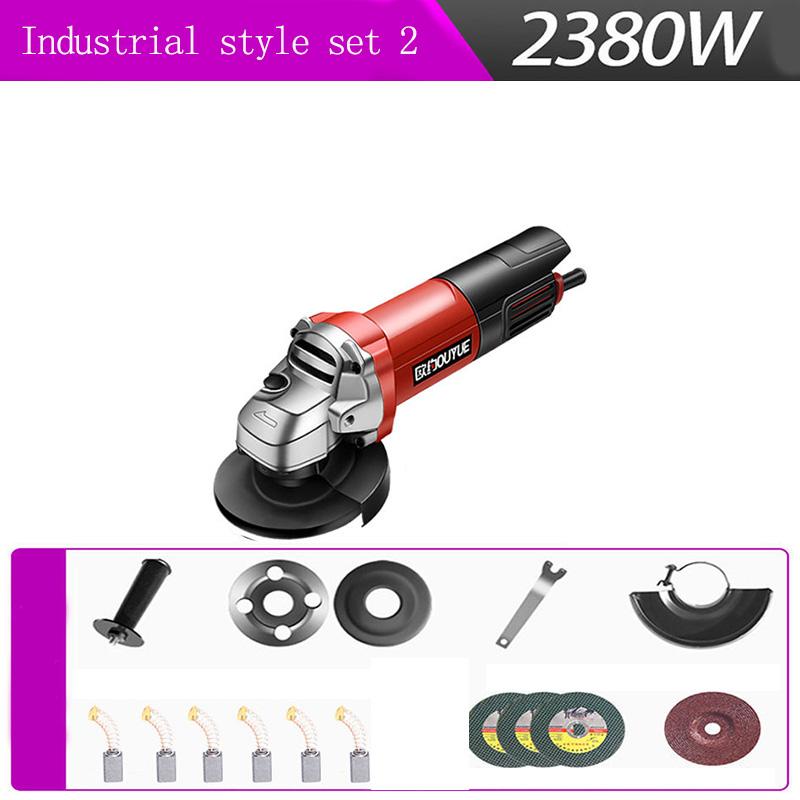 Industrial Electric Angle Grinder Set Multi-function Grinder Cutting Machine Supports 100mm RouletteA