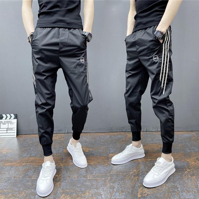 Summer Men's Nine-point Casual Pants Trendy Feet Pants Net Red Same Style Student Youth Men's Fit Pants