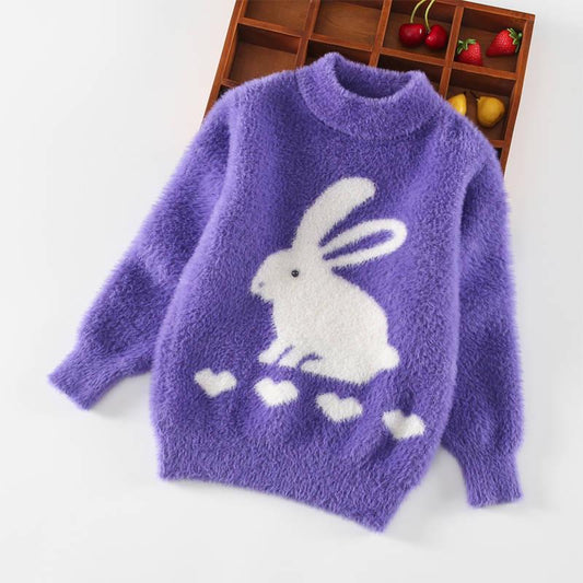 Girls Sweaters Knit Sweater Autumn and Winter Baby Sweater Children's Clothing Bottoming Shirt